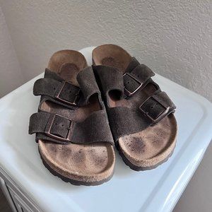 Birkenstocks, Arizona Suede, Brown, 37 Medium/Narrow (fits size 7)